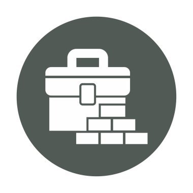 evrak çantası web basit simge illüstrasyonu