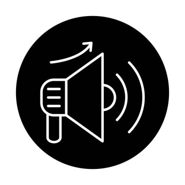 Basit Pazarlama Incerase simgesi, vektör illüstrasyonu