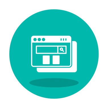 tarayıcı web sayfası simgesi, vektör illüstrasyonu