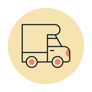 Van düz vektör simgesi