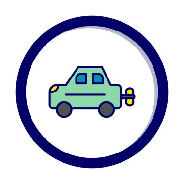 Araç Oyuncağı simgesi arka planda izole edildi