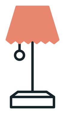 tablo lambası vektör illüstrasyonu