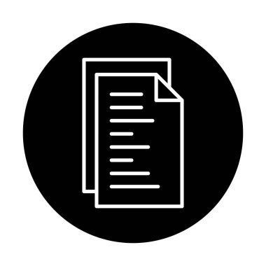 belge simgesi, vektör illüstrasyonu basit tasarım