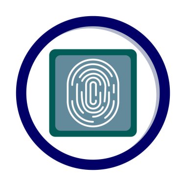 Parmak izi web simgesi vektör illüstrasyonu