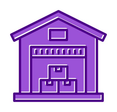 Web için depo vektör simgesinin basit illüstrasyonu