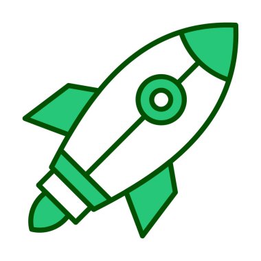 Roketin vektör çizimi. Başlangıç konsepti