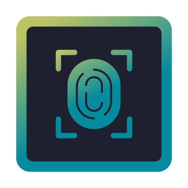 Parmak izi web simgesi vektör illüstrasyonu