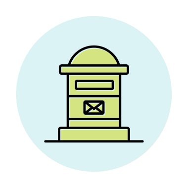 posta kutusu simgesi, vektör illüstrasyonu basit tasarım