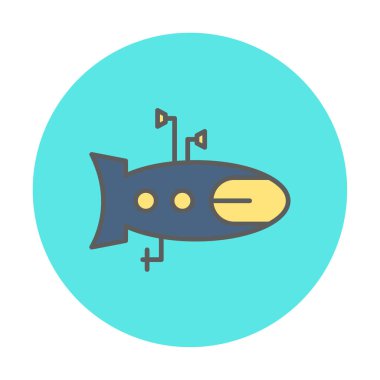 denizaltı simgesi web basit illüstrasyon