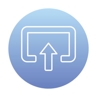 Girdi düz vektör simgesi