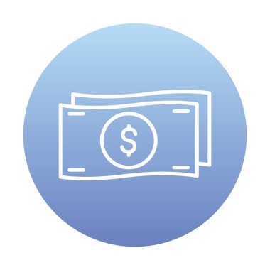 para ve para simgesi, vektör illüstrasyonu basit tasarım