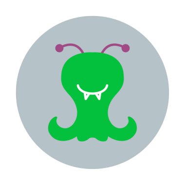 Sevimli uzaylı karakter Vektör illüstrasyonu