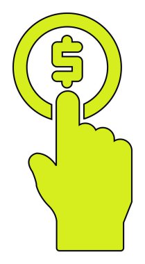 Pay per click web icon, vector illustration