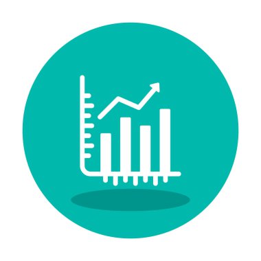 Hisse senetleri büyüyor. Web simgesi basit illüstrasyon