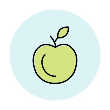 elma web simgesi, vektör çizim  