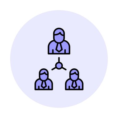 düz Yönetim simgesi vektör illüstrasyonu  