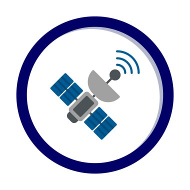 Uydu Simgesi, vektör illüstrasyonu