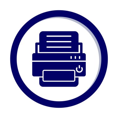 yazıcı simgesi web basit illüstrasyon