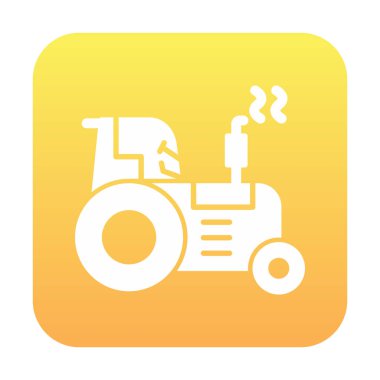 Traktör simgesi web çizimi