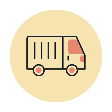 Van düz vektör simgesi