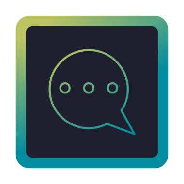 Konuşma balonu ikonu. vektör illüstrasyonu