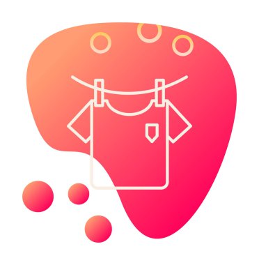 Çamaşır, tişört ikonu, vektör illüstrasyonu