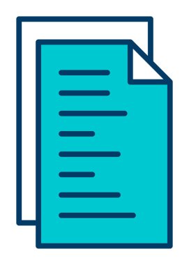 belge simgesi, vektör illüstrasyonu basit tasarım