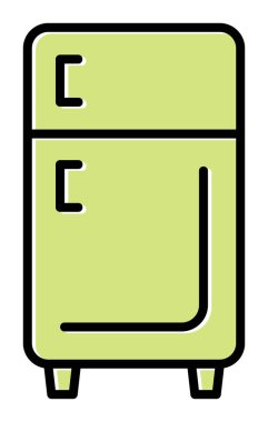 buzdolabı vektör simgesi çizelgesi çizimi