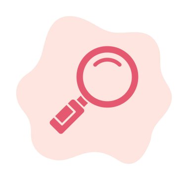 Büyüteç simgesi düz stil. Loupe renk simgesini ara. Vektör illüstrasyonu 