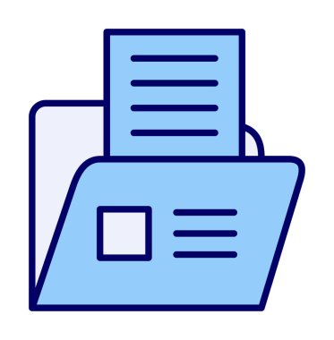 klasör renkli vektör simgesi 