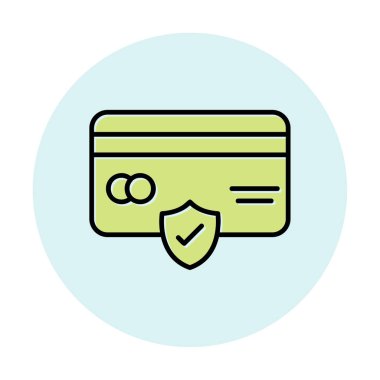 Basit ödeme finans simgesi, vektör illüstrasyonu