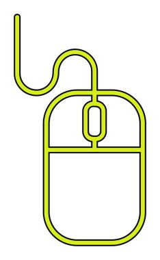  düz bilgisayar fare simgesi, vektör illüstrasyon tasarımı