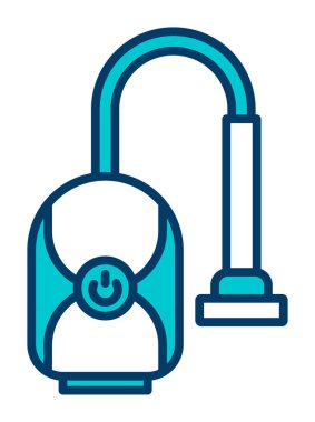 Elektrik süpürgesi ağ simgesi basit illüstrasyon