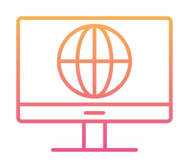 İnternet simgesi vektör illüstrasyonu