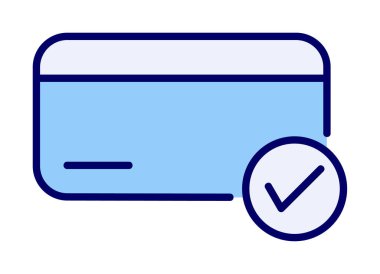 Kredi kartı ikonu vektör illüstrasyonu