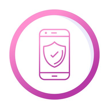 Güvenlik Düz simgesi, Kalkanlı Telefon 