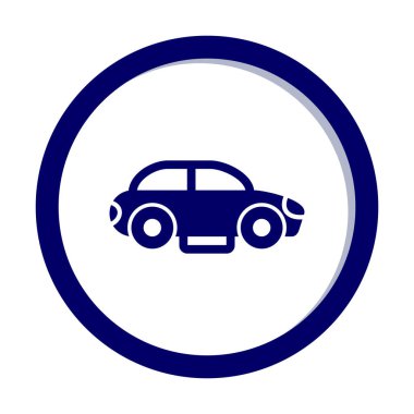 Araba düz simgesi. Vektör çizim 