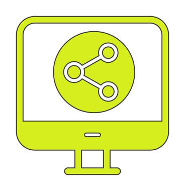 Basit Veri Paylaşımı simgesi, vektör illüstrasyonu