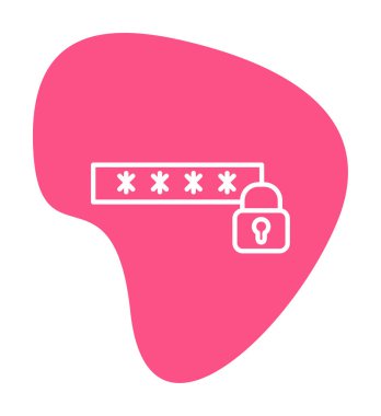 Parola web simgesi, vektör çizim