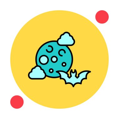 Ay simgesi, vektör illüstrasyonu basit tasarım