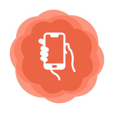 Cep telefonu simgesi, vektör illüstrasyonu  
