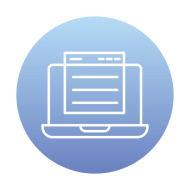 Basit web sitesi arayüzü simgesi, vektör illüstrasyonu