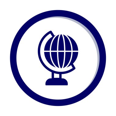 Dünya küresel ikon vektör illüstrasyonuName                