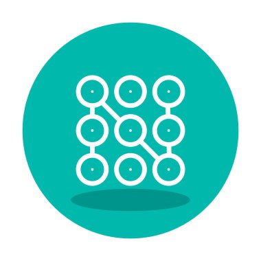 Desen ağ simgesi, vektör illüstrasyonu