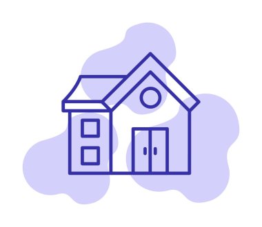 Eve. Web simgesi basit illüstrasyon