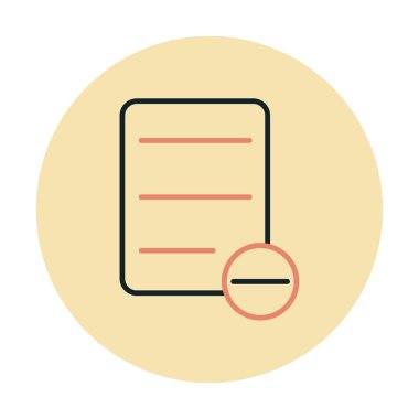 Substraction düz simge, vektör illüstrasyonu 