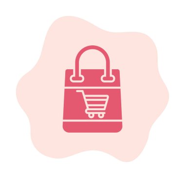 Basit Yük Torbası simgesi, vektör illüstrasyonu