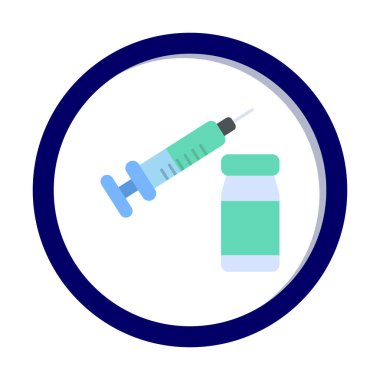 Şırınga web simgesi, vektör çizim 