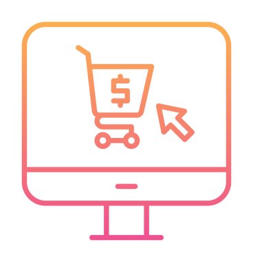 Projeniz için çevrimiçi alışveriş simgesi