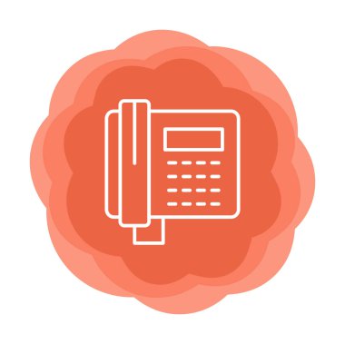 Basit Telefon Simgesi, vektör illüstrasyonu